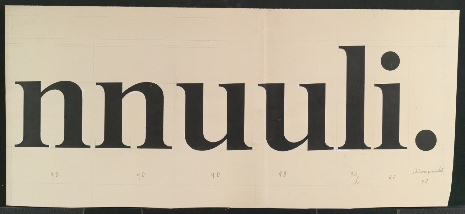 Mappe mit Entwurfszeichnungen Uhertype Halbfette Antiqua — Blatt 13