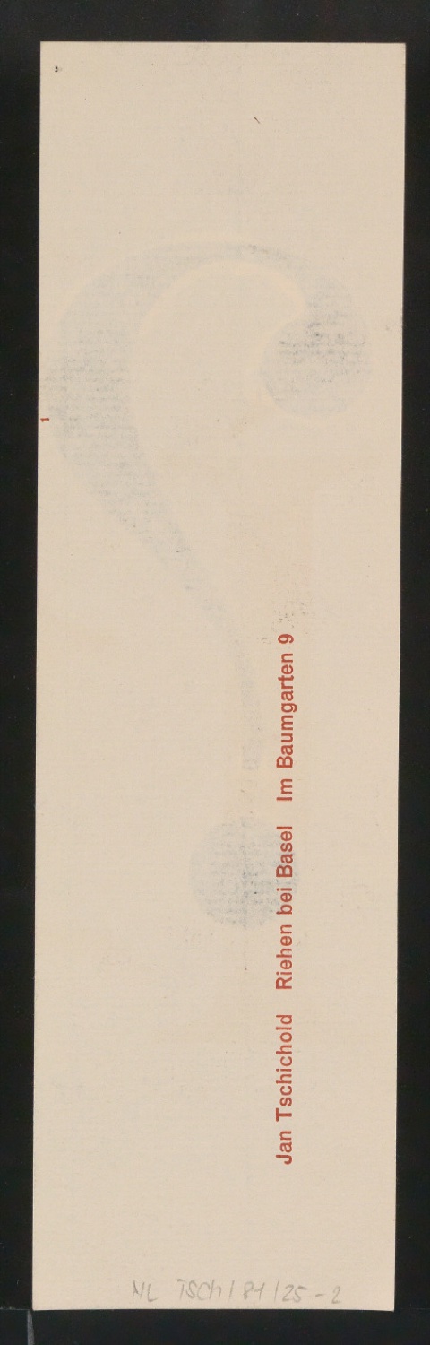 Mappe mit Entwurfszeichnungen Uhertype Antiqua — Blatt 4