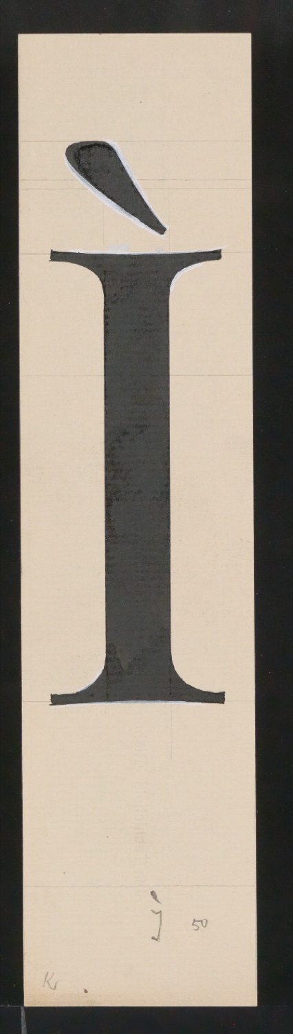 Mappe mit Entwurfszeichnungen Uhertype Antiqua — Blatt 5