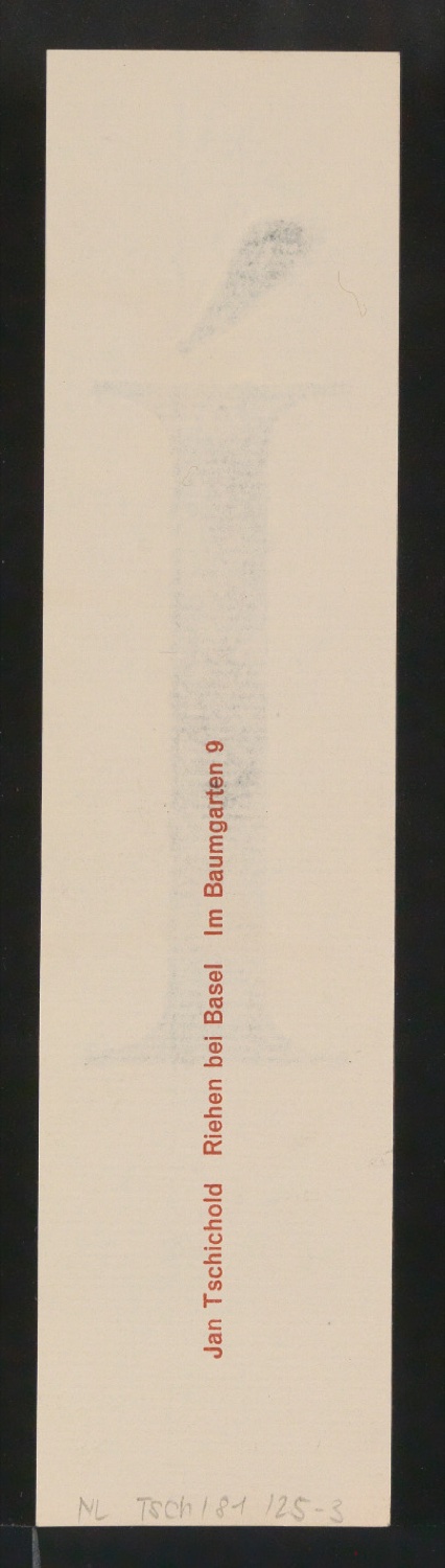 Mappe mit Entwurfszeichnungen Uhertype Antiqua — Blatt 6