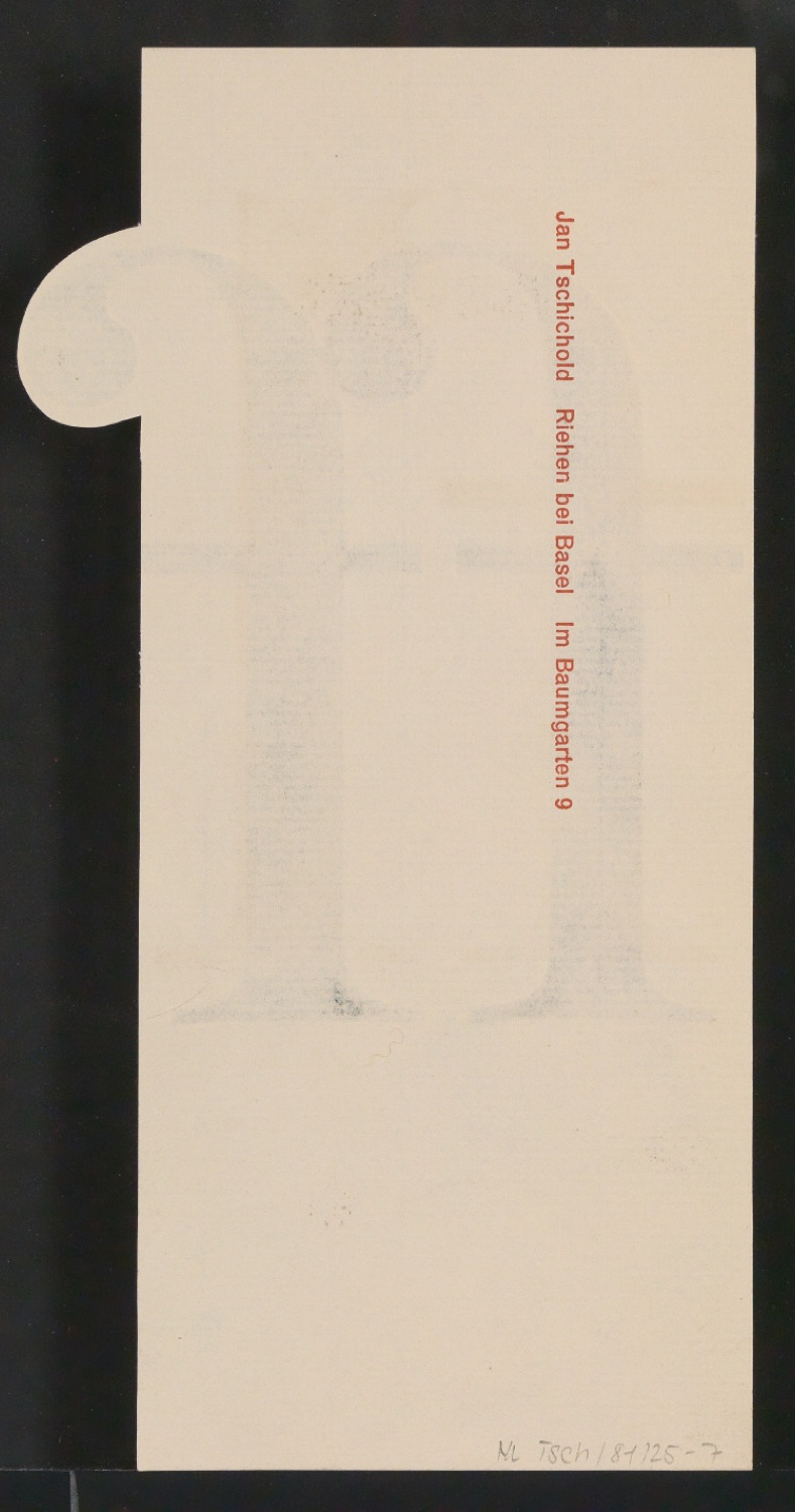 Mappe mit Entwurfszeichnungen Uhertype Antiqua — Blatt 14