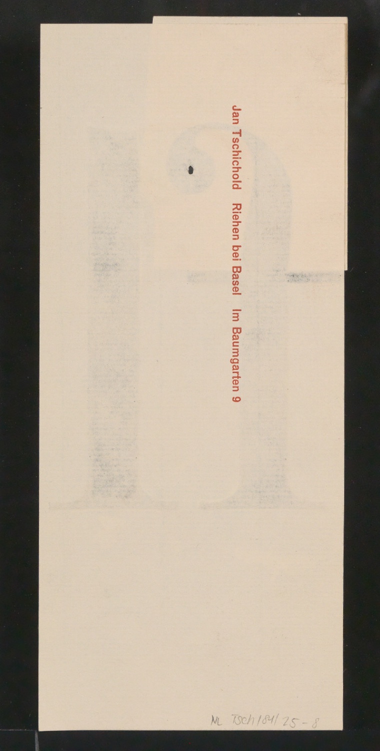 Mappe mit Entwurfszeichnungen Uhertype Antiqua — Blatt 16