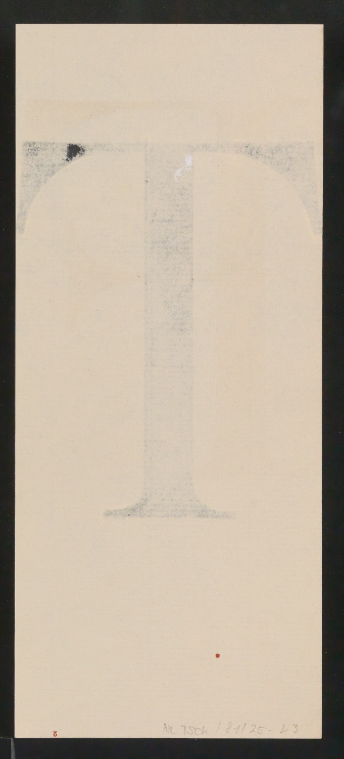 Mappe mit Entwurfszeichnungen Uhertype Antiqua — Blatt 46