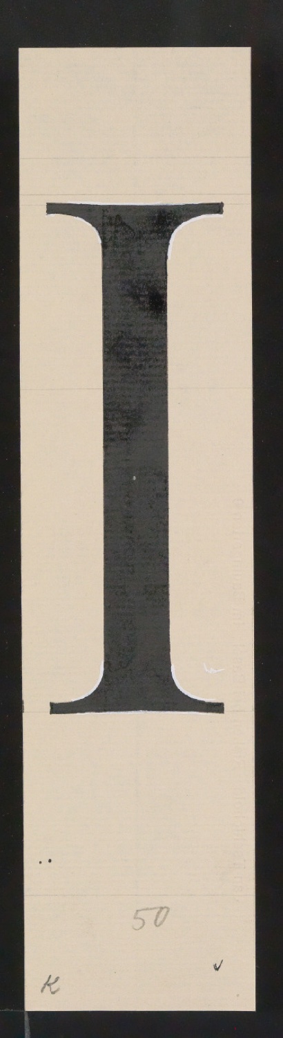 Mappe mit Entwurfszeichnungen Uhertype Antiqua — Blatt 51