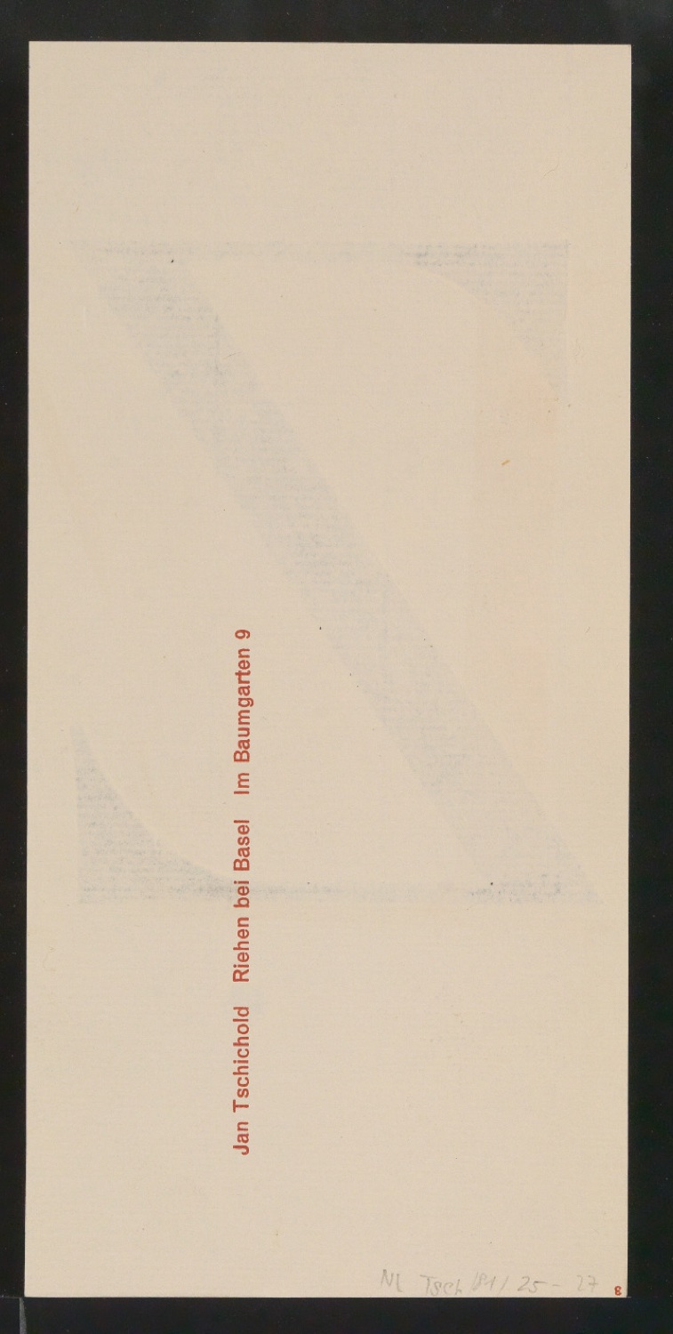 Mappe mit Entwurfszeichnungen Uhertype Antiqua — Blatt 54