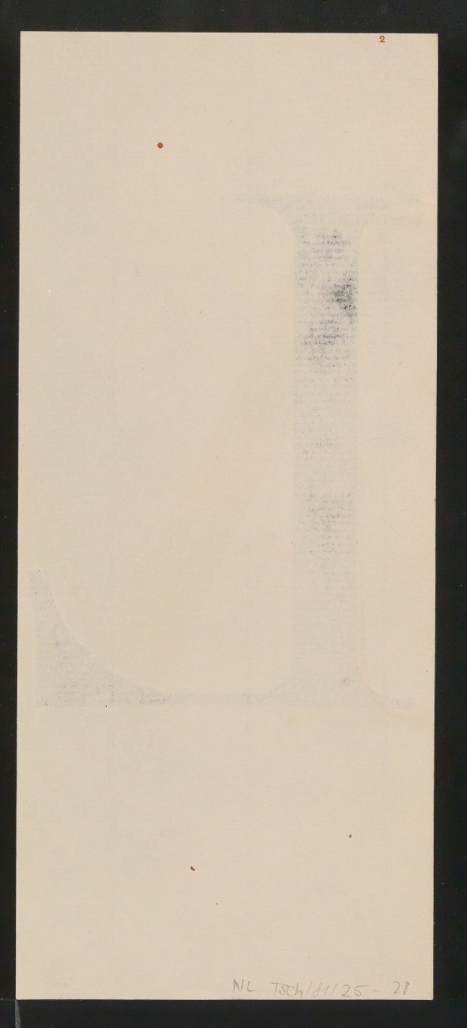 Mappe mit Entwurfszeichnungen Uhertype Antiqua — Blatt 56