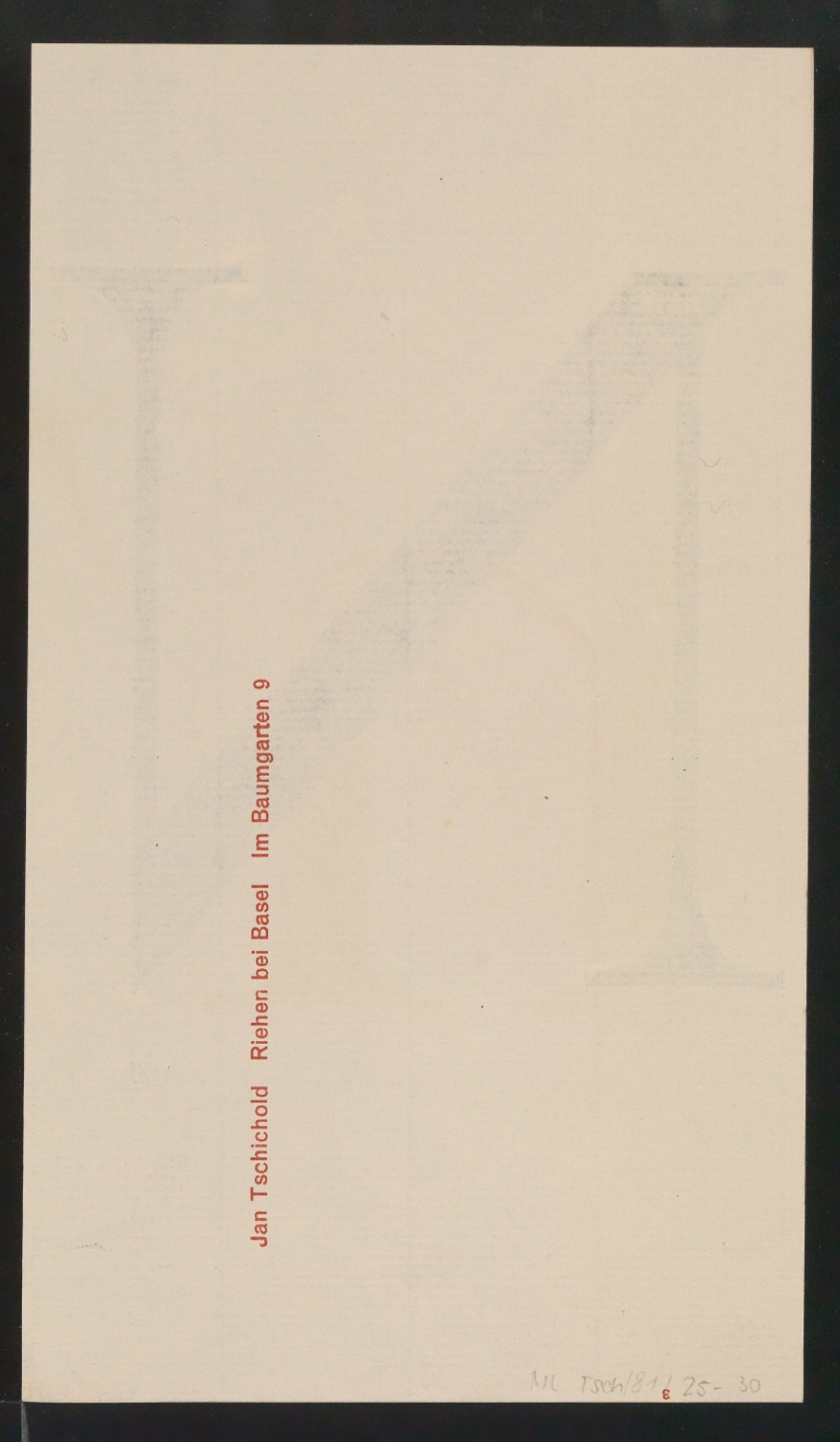 Mappe mit Entwurfszeichnungen Uhertype Antiqua — Blatt 60