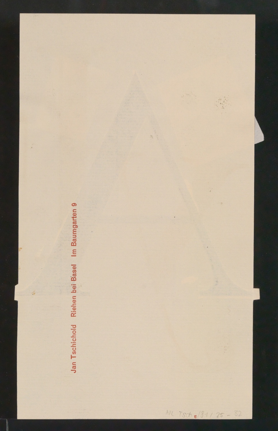 Mappe mit Entwurfszeichnungen Uhertype Antiqua — Blatt 64