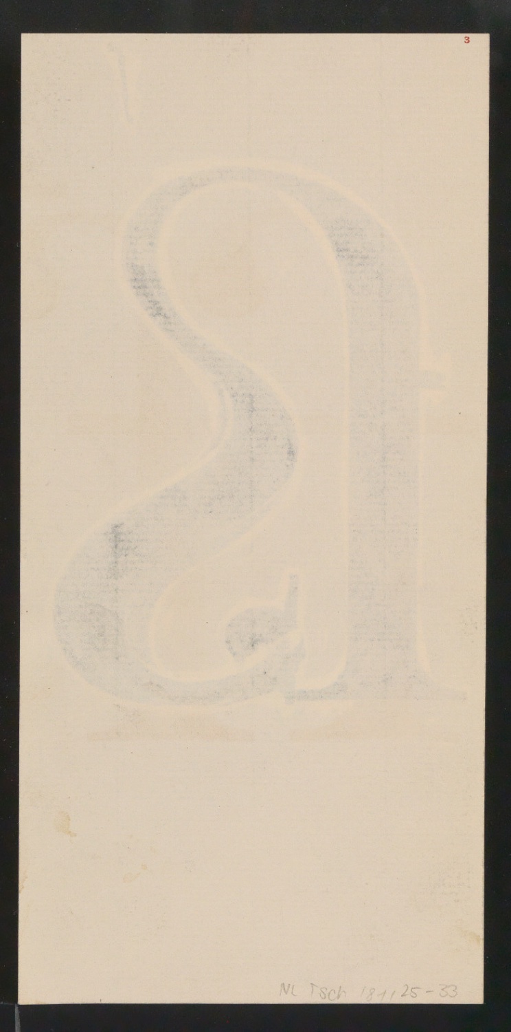 Mappe mit Entwurfszeichnungen Uhertype Antiqua — Blatt 66