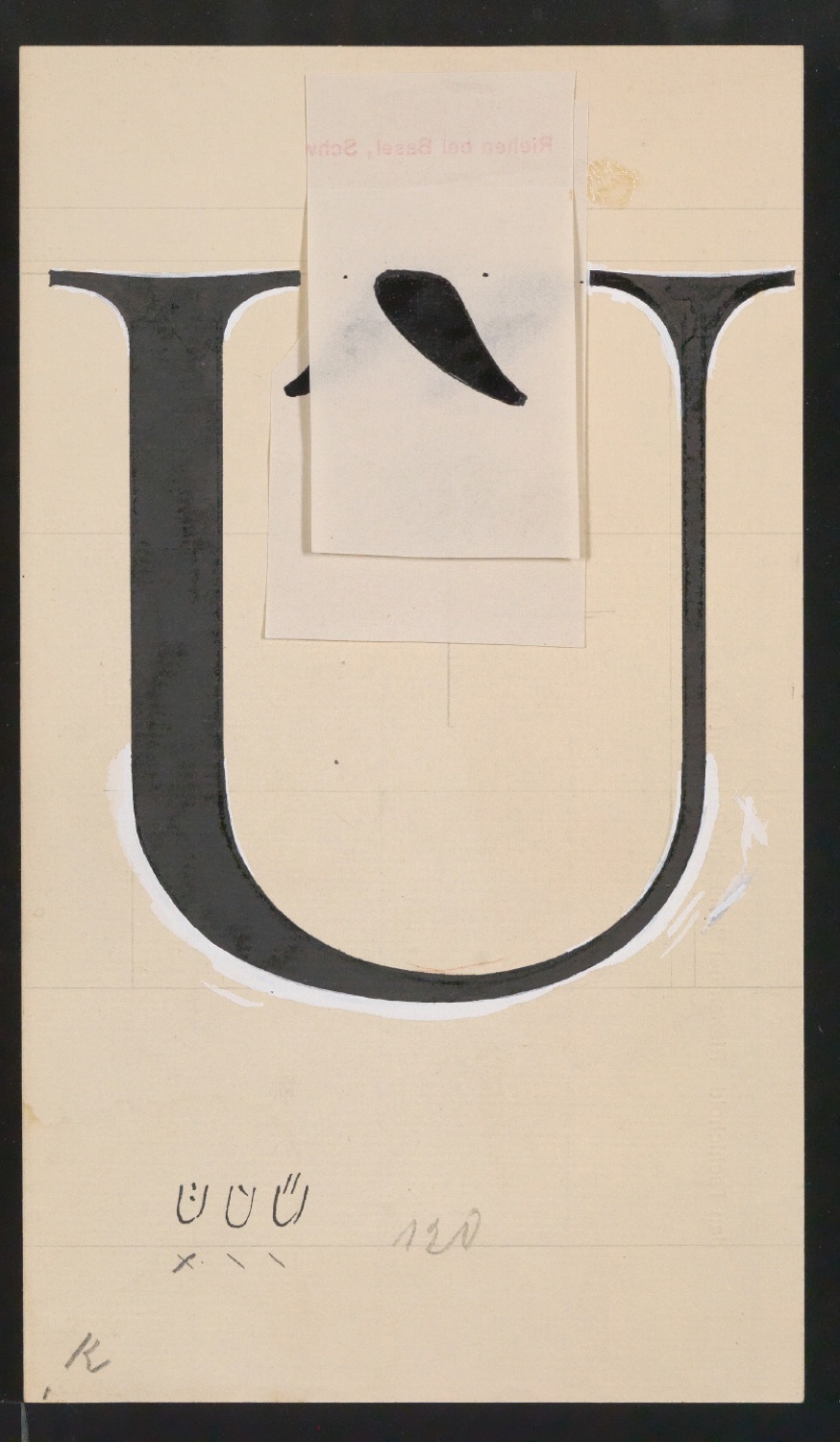 Mappe mit Entwurfszeichnungen Uhertype Antiqua — Blatt 71