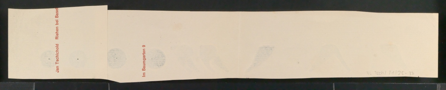Mappe mit Entwurfszeichnungen Uhertype Antiqua — Blatt 74