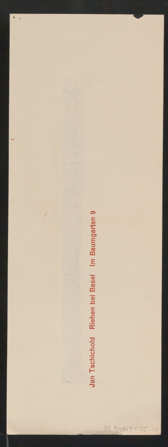 Mappe mit Entwurfszeichnungen Uhertype Antiqua — Blatt 80