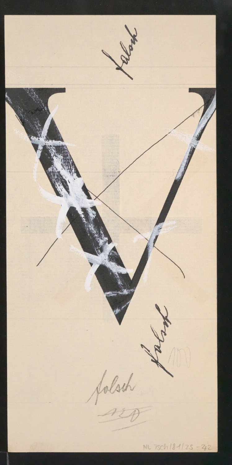 Mappe mit Entwurfszeichnungen Uhertype Antiqua — Blatt 84