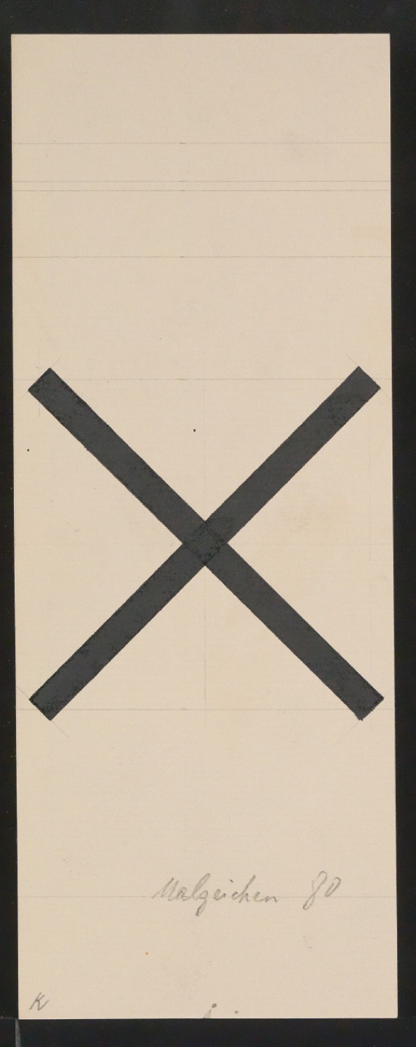 Mappe mit Entwurfszeichnungen Uhertype Antiqua — Blatt 85