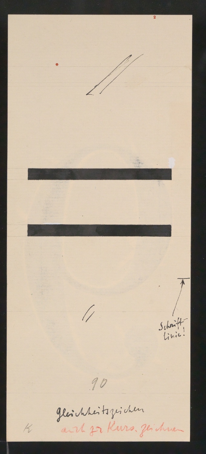 Mappe mit Entwurfszeichnungen Uhertype Antiqua — Blatt 87