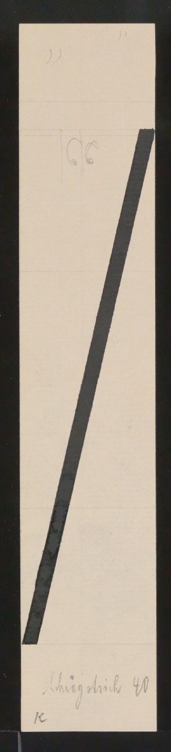 Mappe mit Entwurfszeichnungen Uhertype Antiqua — Blatt 91