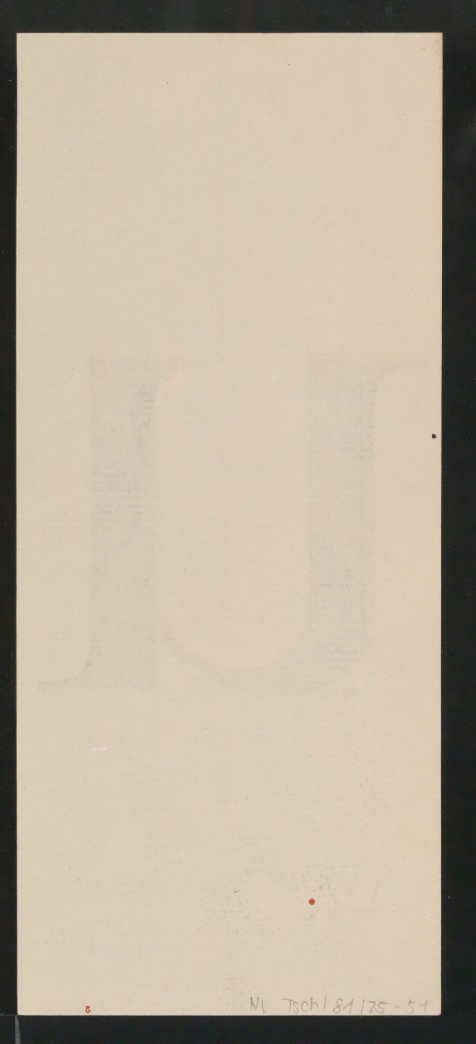 Mappe mit Entwurfszeichnungen Uhertype Antiqua — Blatt 102
