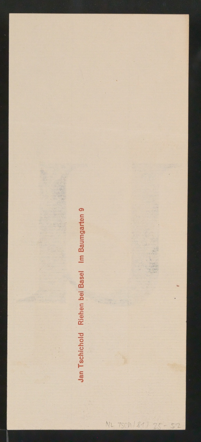 Mappe mit Entwurfszeichnungen Uhertype Antiqua — Blatt 104