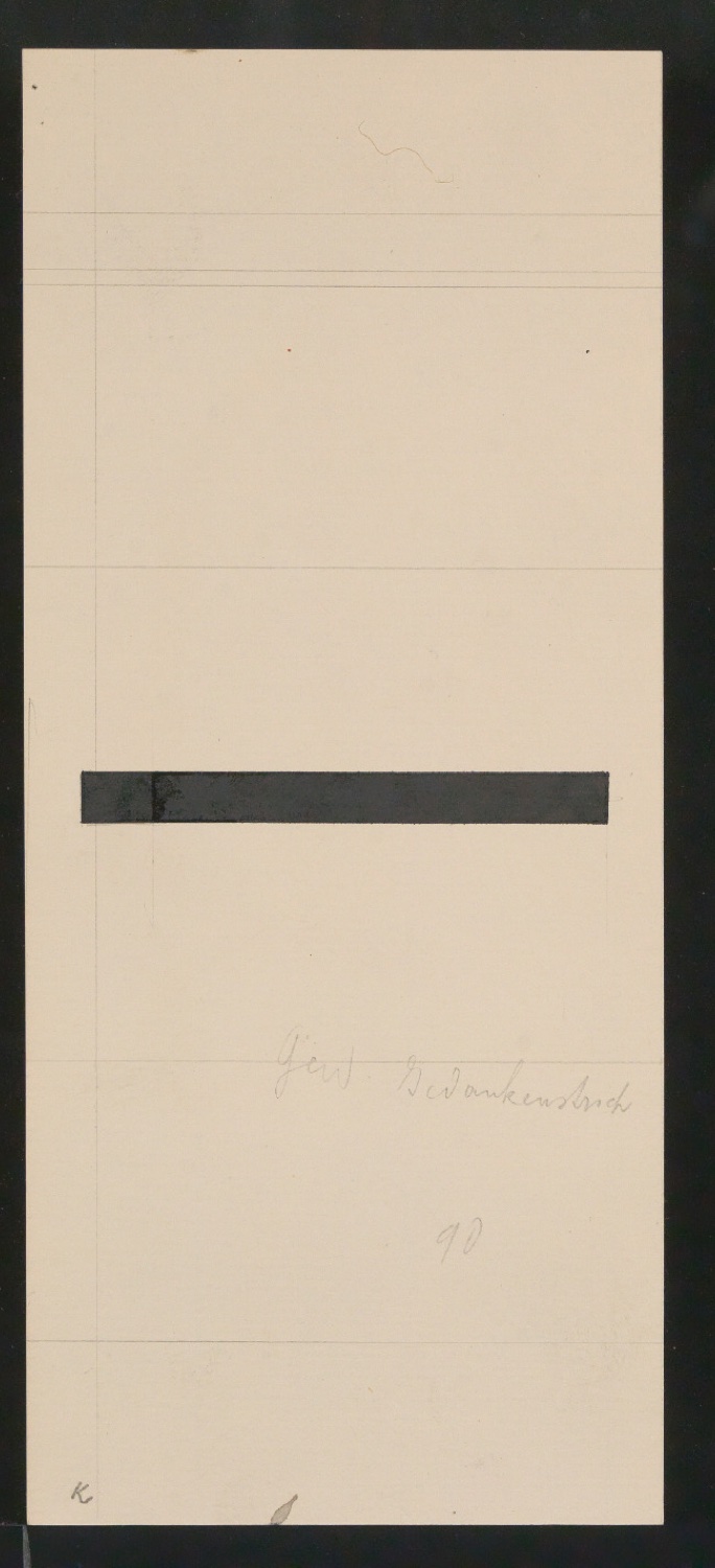 Mappe mit Entwurfszeichnungen Uhertype Antiqua — Blatt 109