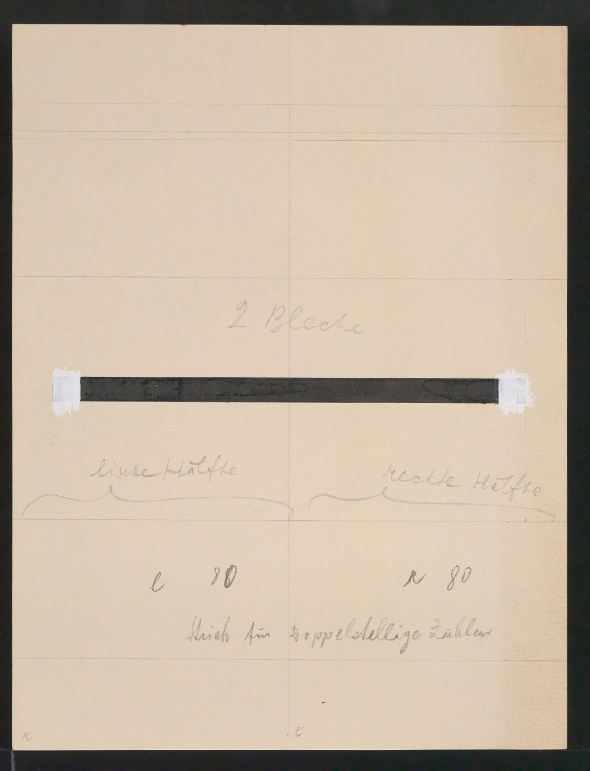 Mappe mit Entwurfszeichnungen Uhertype Antiqua — Blatt 111