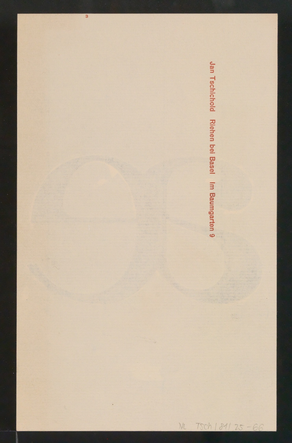 Mappe mit Entwurfszeichnungen Uhertype Antiqua — Blatt 132