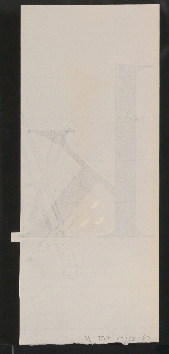 Mappe mit Entwurfszeichnungen Uhertype Antiqua — Blatt 134