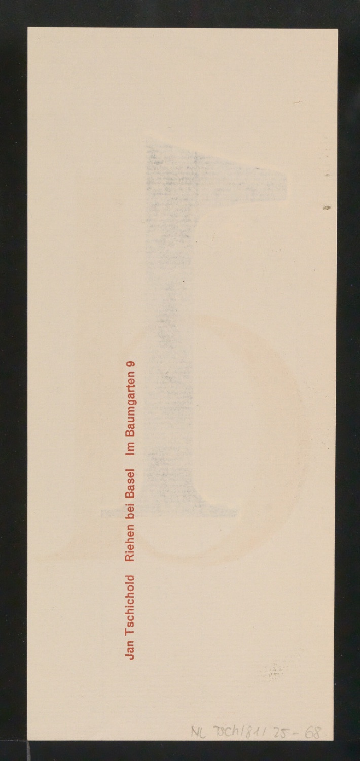 Mappe mit Entwurfszeichnungen Uhertype Antiqua — Blatt 136
