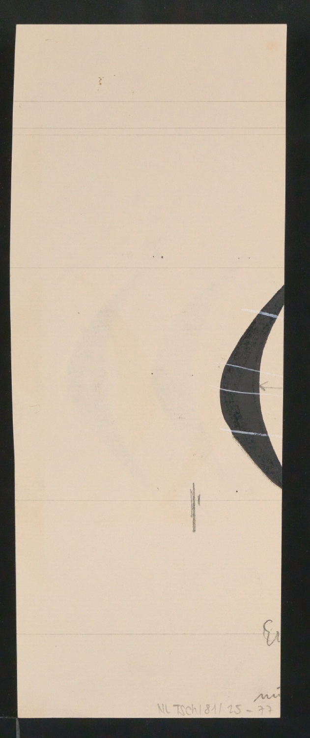Mappe mit Entwurfszeichnungen Uhertype Antiqua — Blatt 154