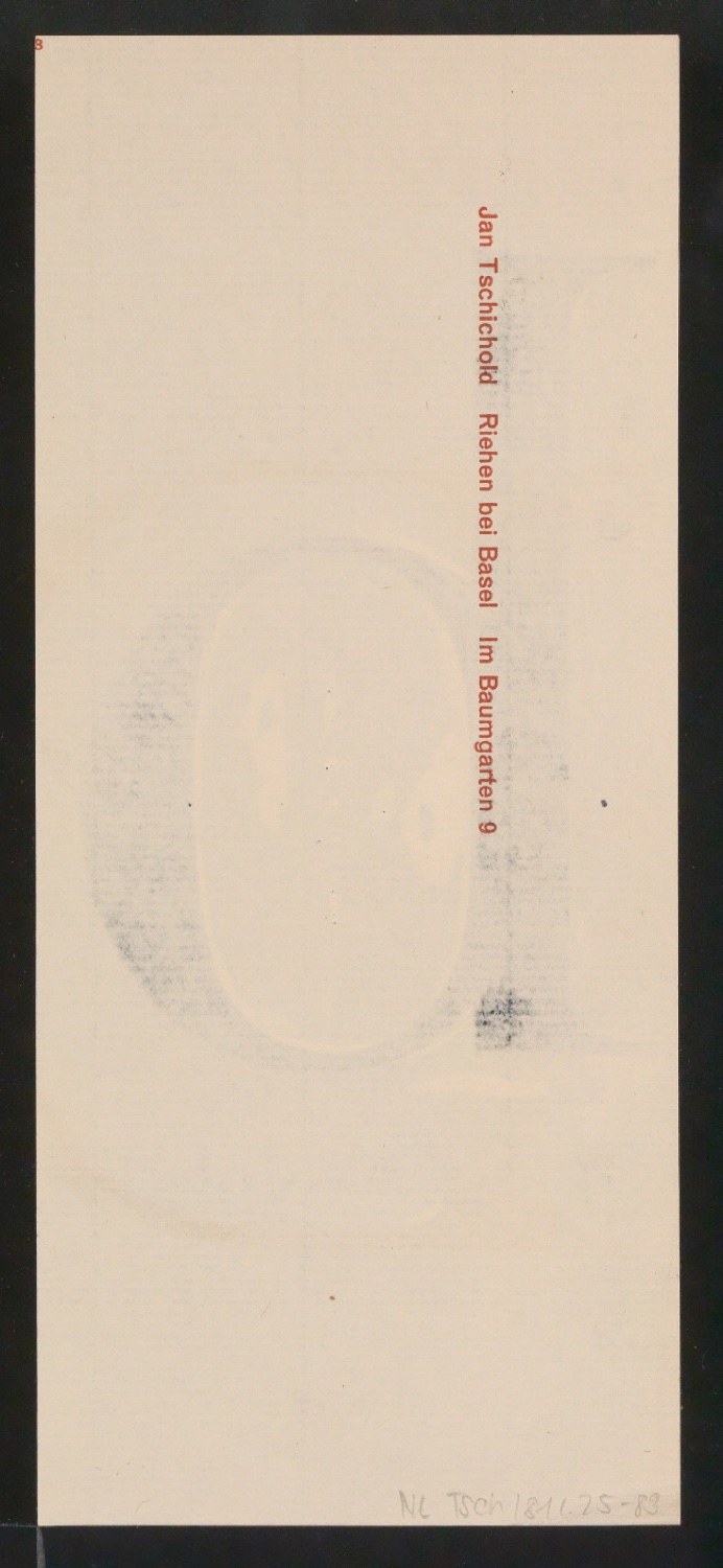 Mappe mit Entwurfszeichnungen Uhertype Antiqua — Blatt 178