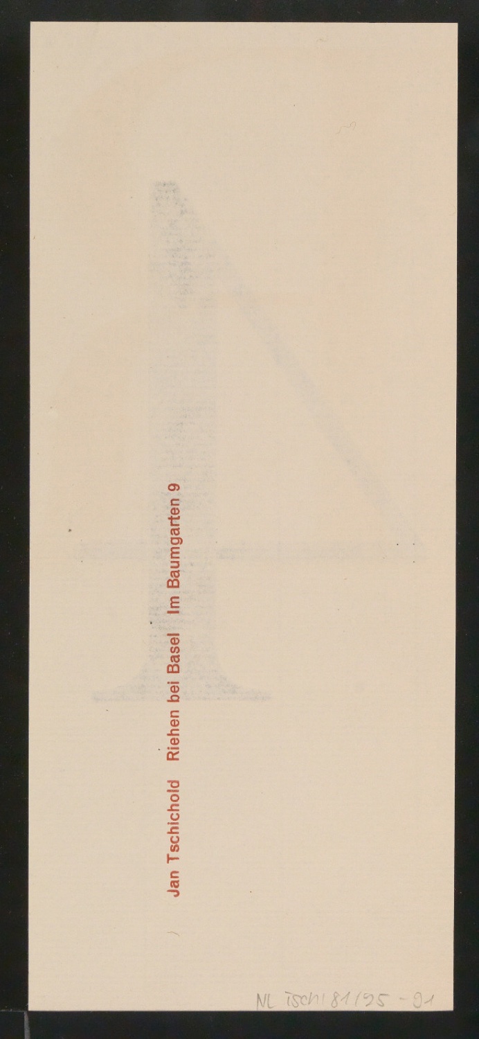 Mappe mit Entwurfszeichnungen Uhertype Antiqua — Blatt 182