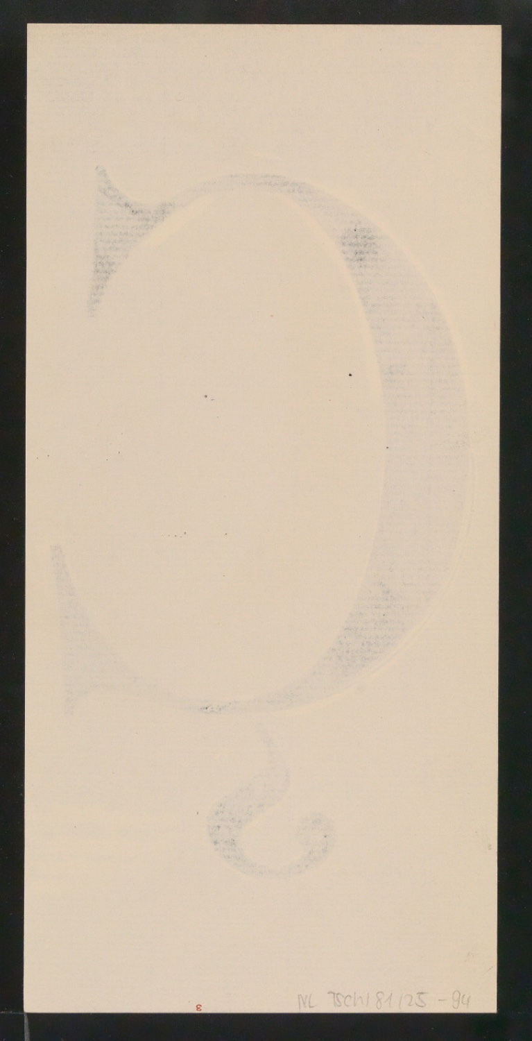 Mappe mit Entwurfszeichnungen Uhertype Antiqua — Blatt 188
