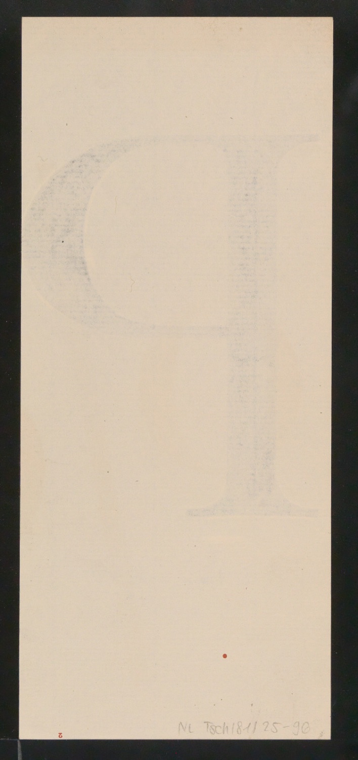 Mappe mit Entwurfszeichnungen Uhertype Antiqua — Blatt 190