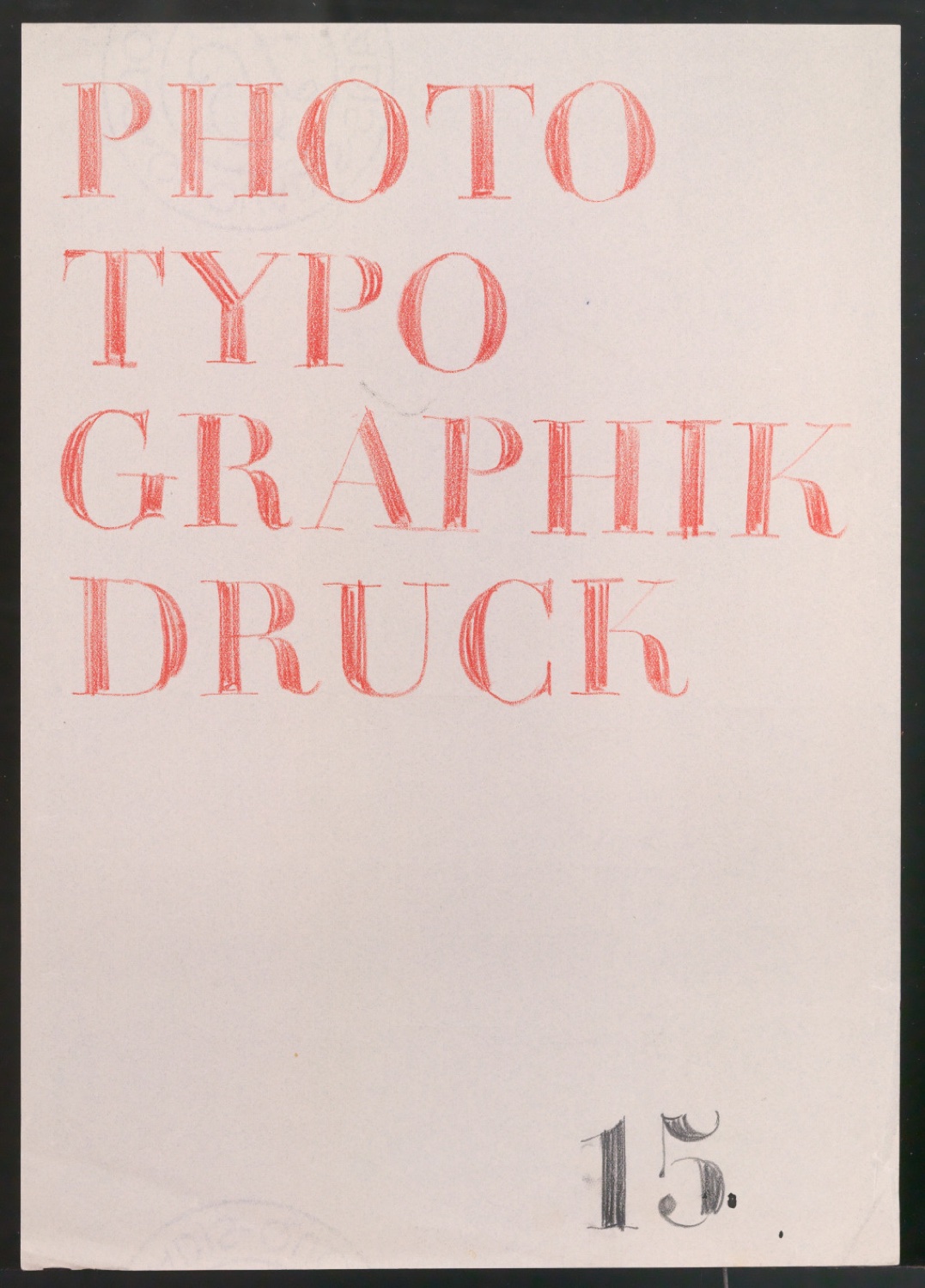 Entwürfe für verschiedene Titelblätter von Typographische Monatsblätter — Blatt 3