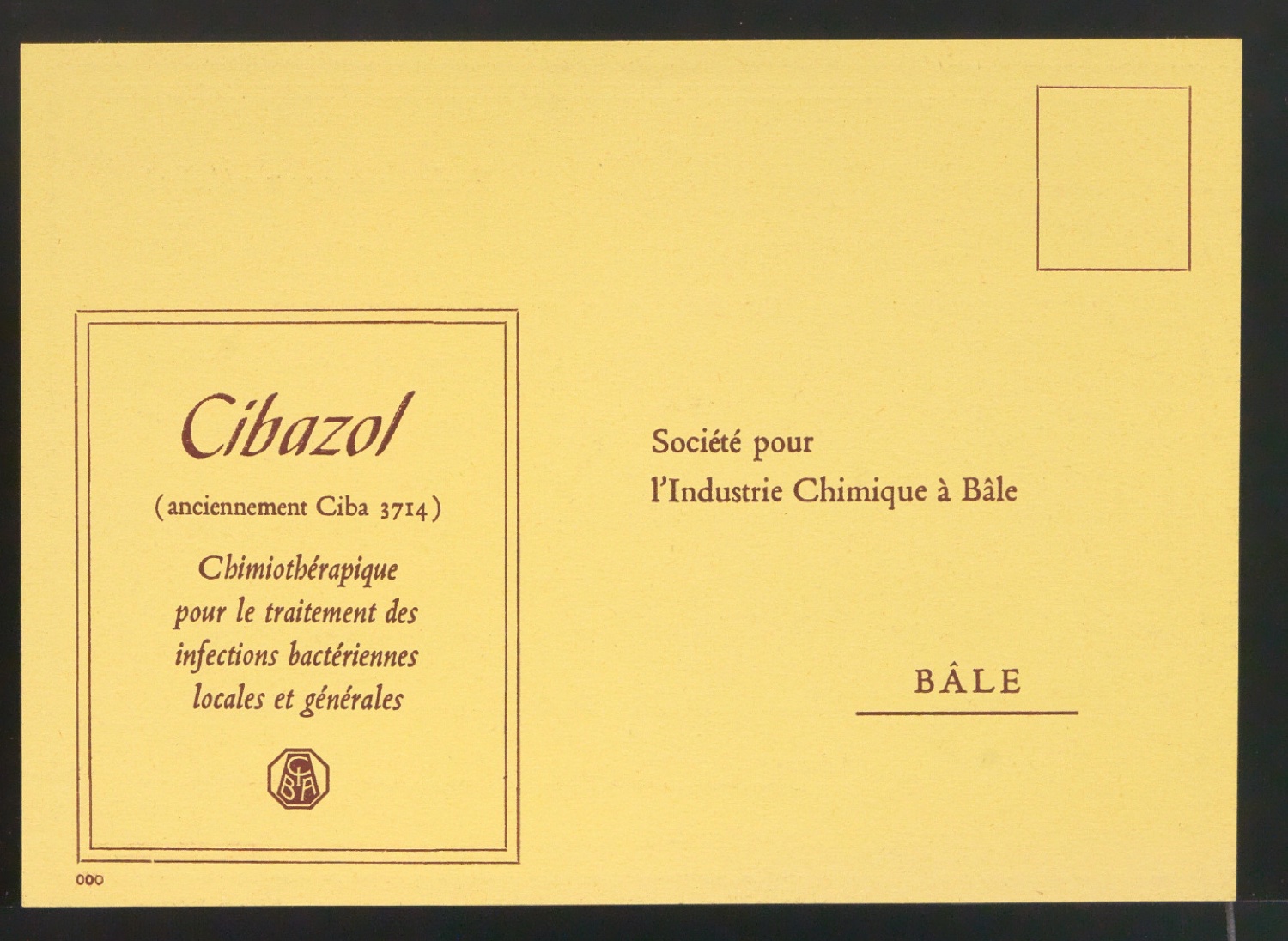 Probedrucke von Werbekarten für die Ciba — Blatt 1