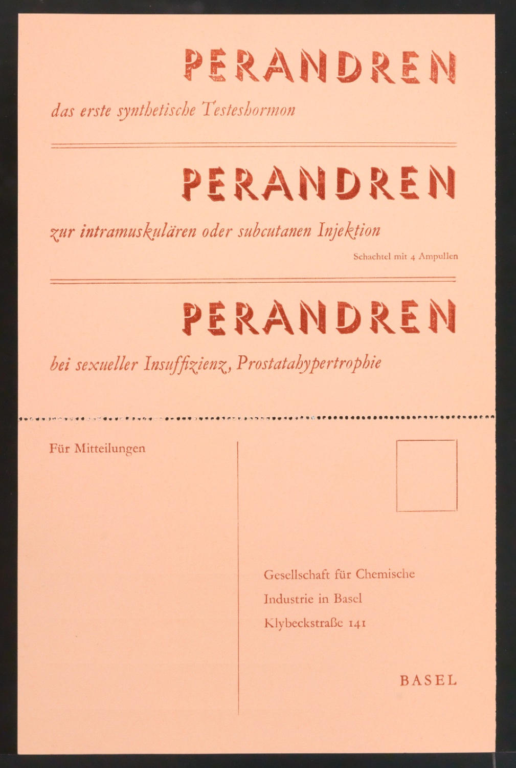 Probedrucke von Werbekarten für die Ciba — Blatt 9