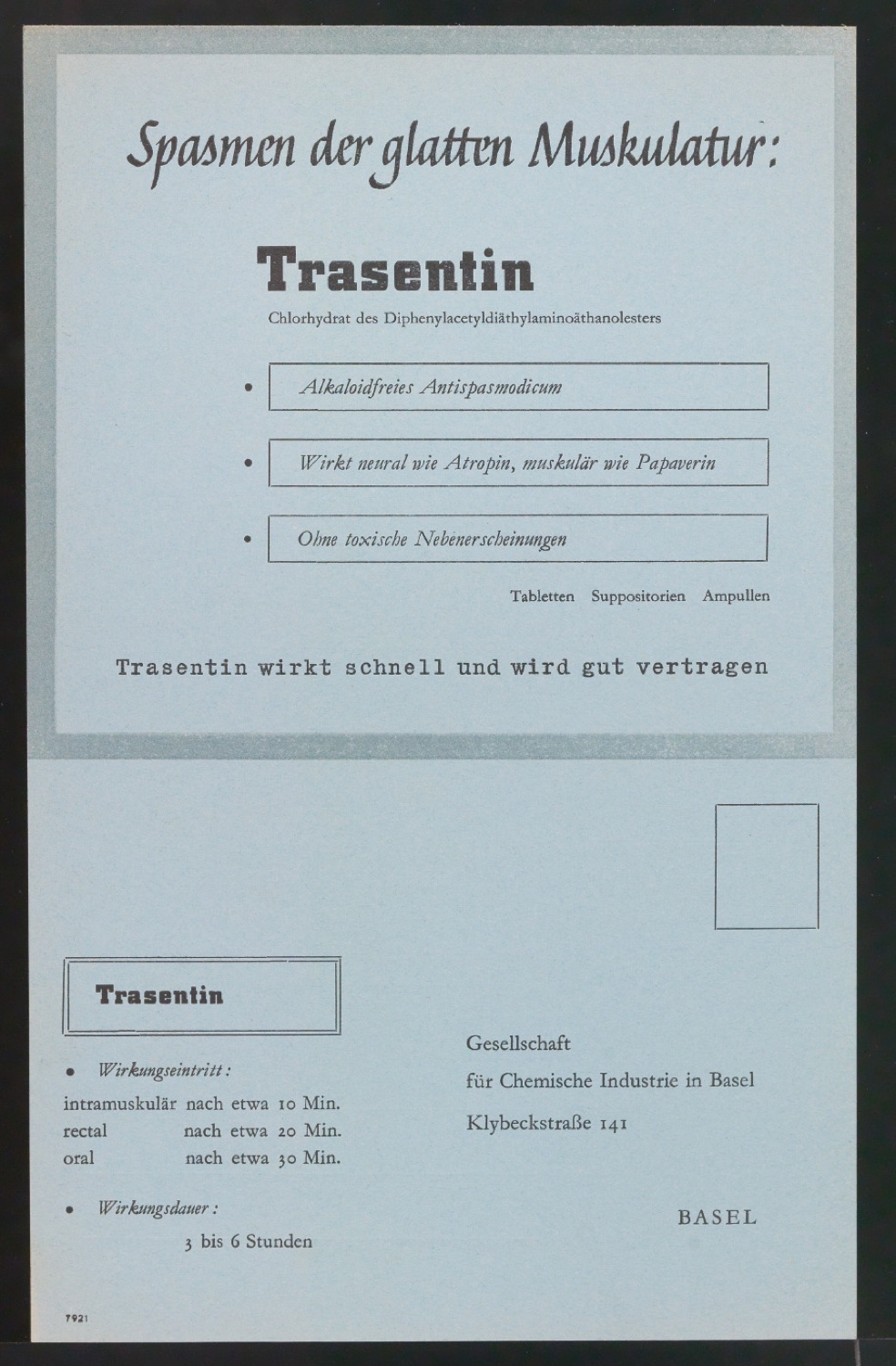 Probedrucke von Werbekarten für die Ciba — Blatt 13
