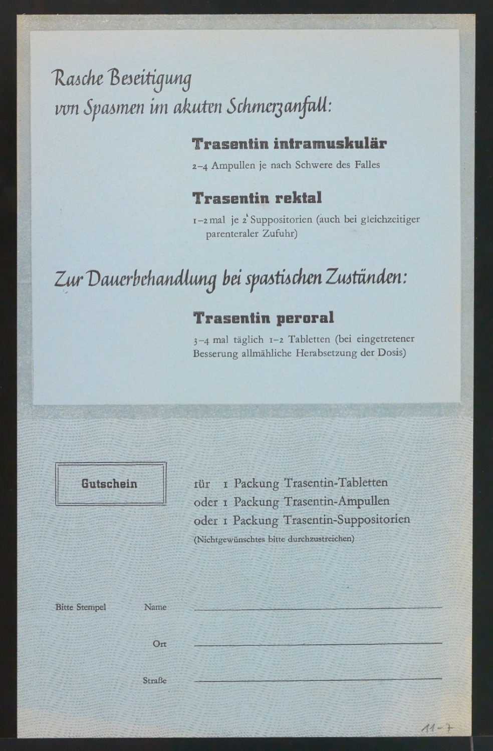 Probedrucke von Werbekarten für die Ciba — Blatt 14