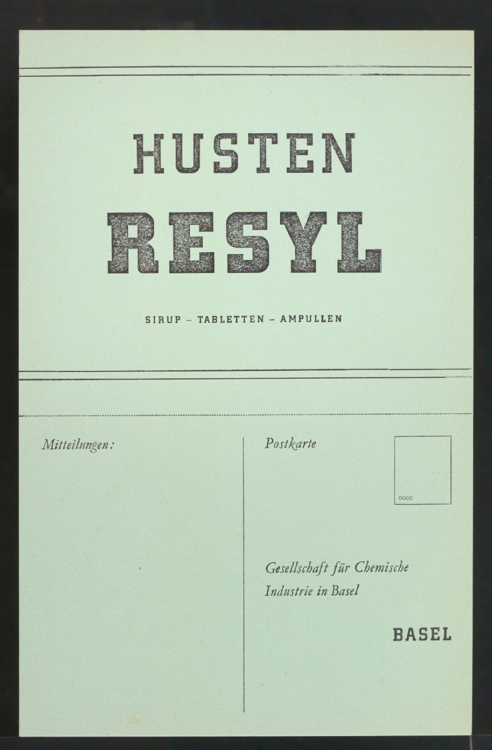 Probedrucke von Werbekarten für die Ciba — Blatt 15