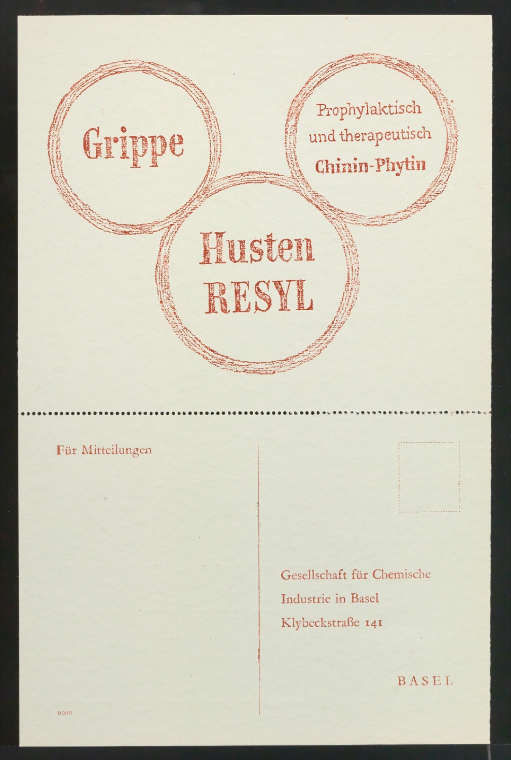 Probedrucke von Werbekarten für die Ciba — Blatt 19