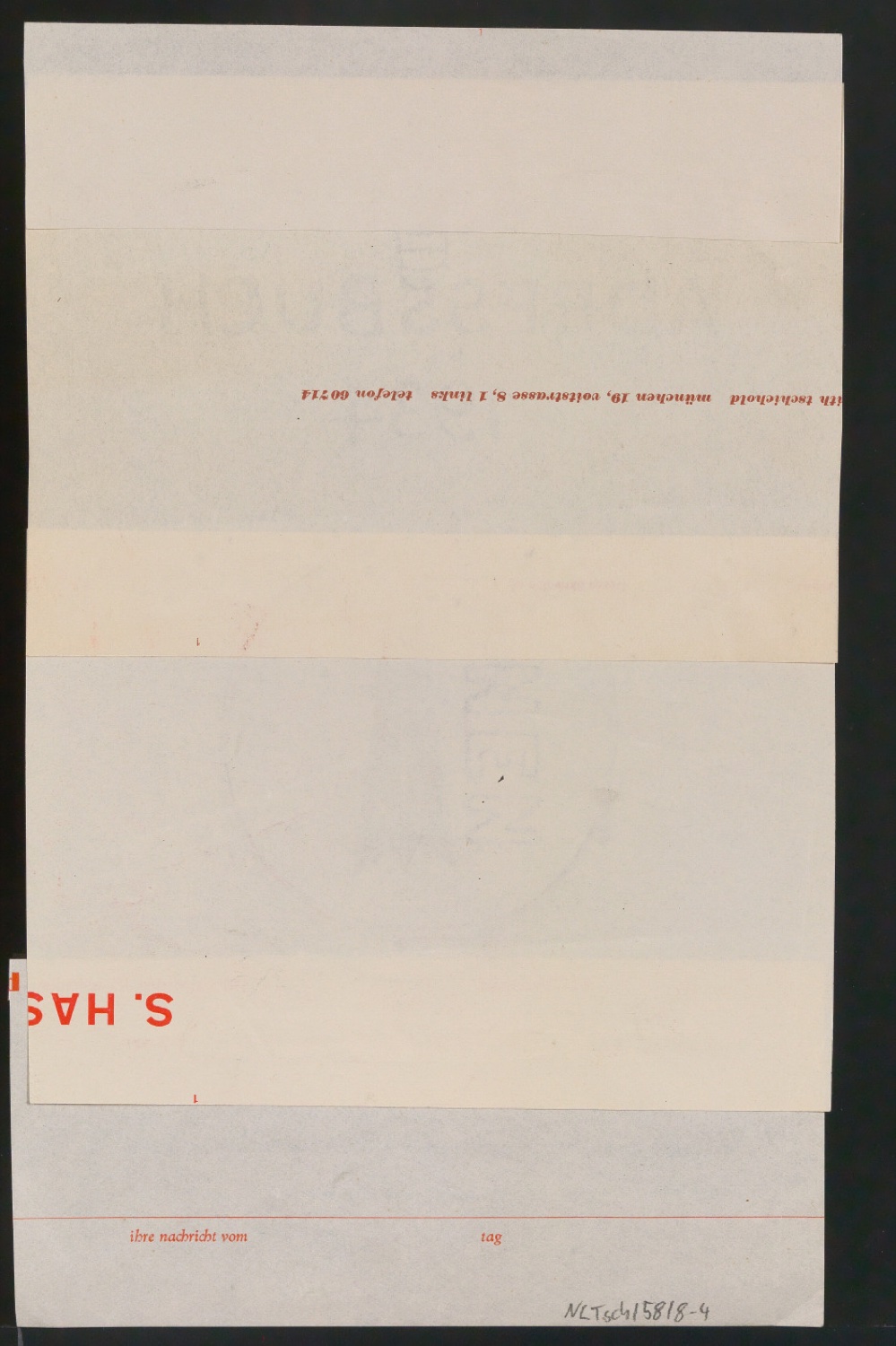 Entwurfszeichnungen für Titelblatt und Einbanddecke von Basler Adressbuch 1934 — Blatt 8