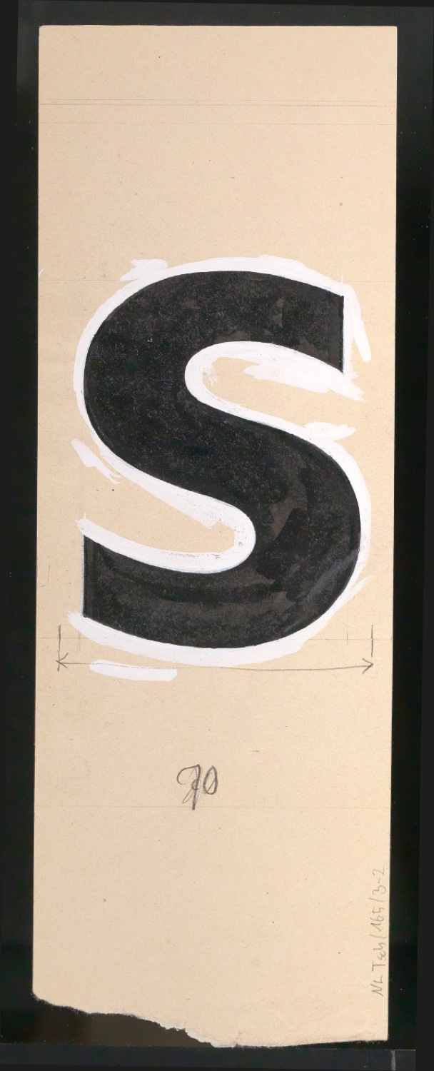 Entwurfszeichnungen Uhertype Dreiviertel Fette Grotesk — Blatt 3
