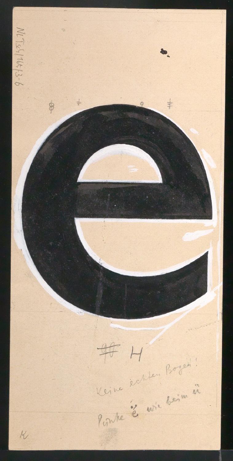 Entwurfszeichnungen Uhertype Dreiviertel Fette Grotesk — Blatt 11