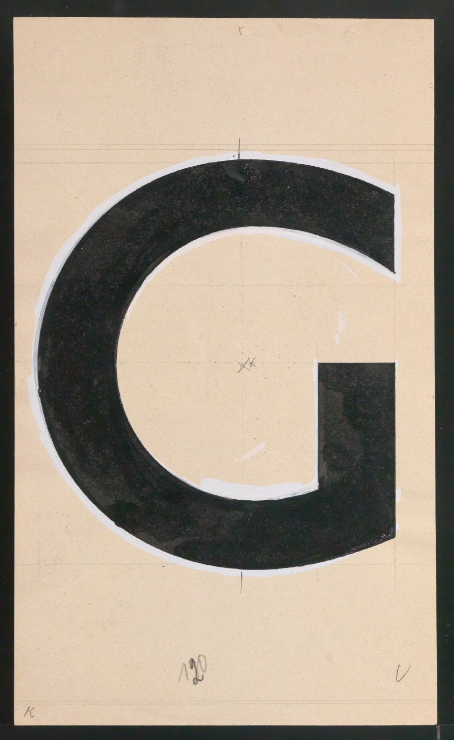 Entwurfszeichnungen Uhertype Dreiviertel Fette Grotesk — Blatt 39