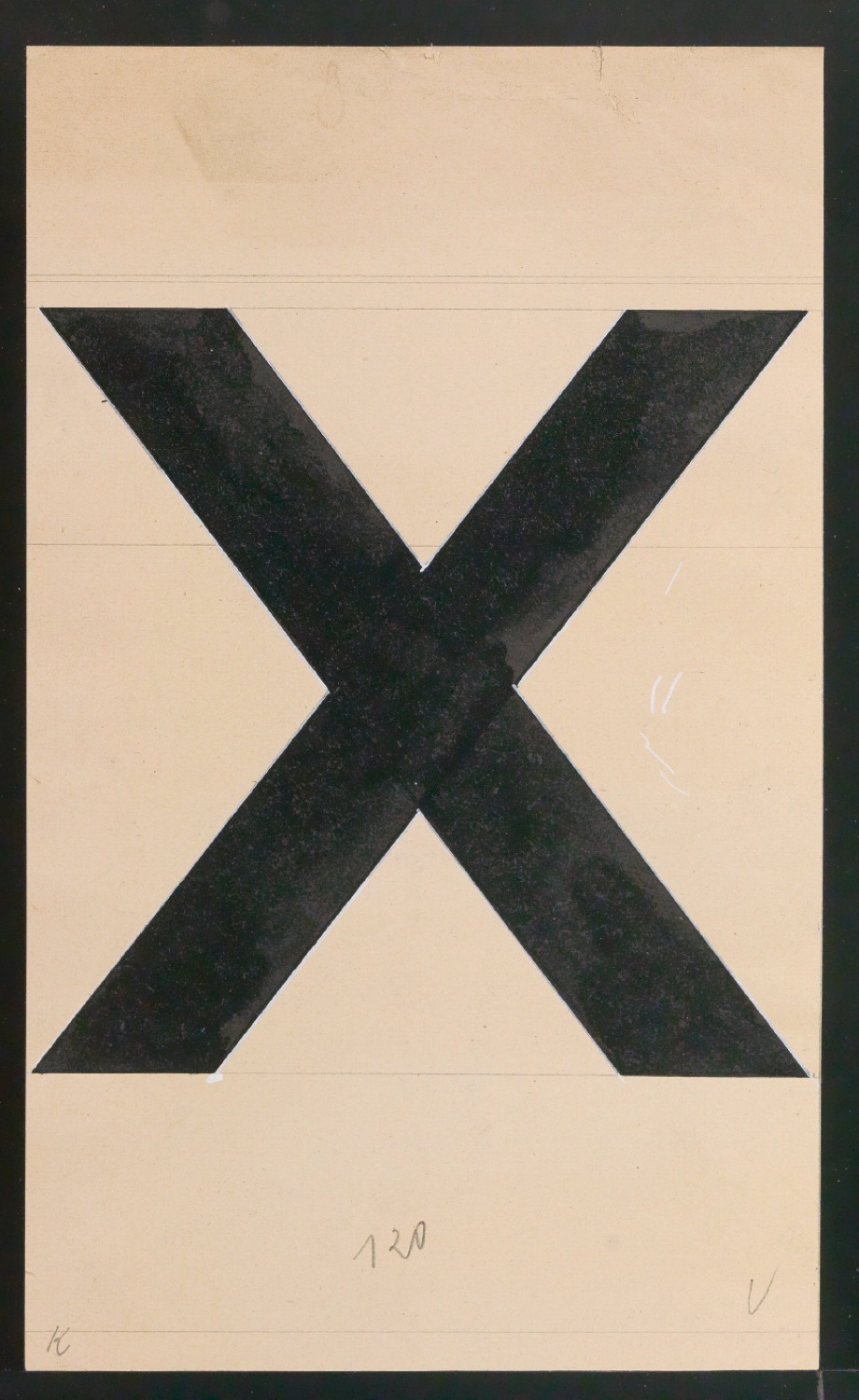 Entwurfszeichnungen Uhertype Dreiviertel Fette Grotesk — Blatt 41