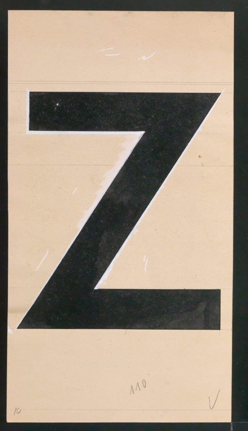 Entwurfszeichnungen Uhertype Dreiviertel Fette Grotesk — Blatt 45