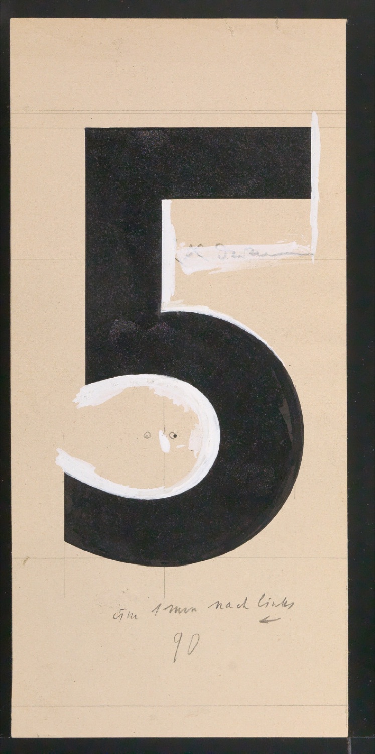 Entwurfszeichnungen Uhertype Dreiviertel Fette Grotesk — Blatt 79