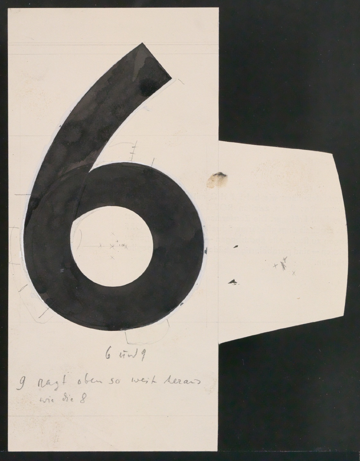 Entwurfszeichnungen Uhertype Dreiviertel Fette Grotesk — Blatt 81