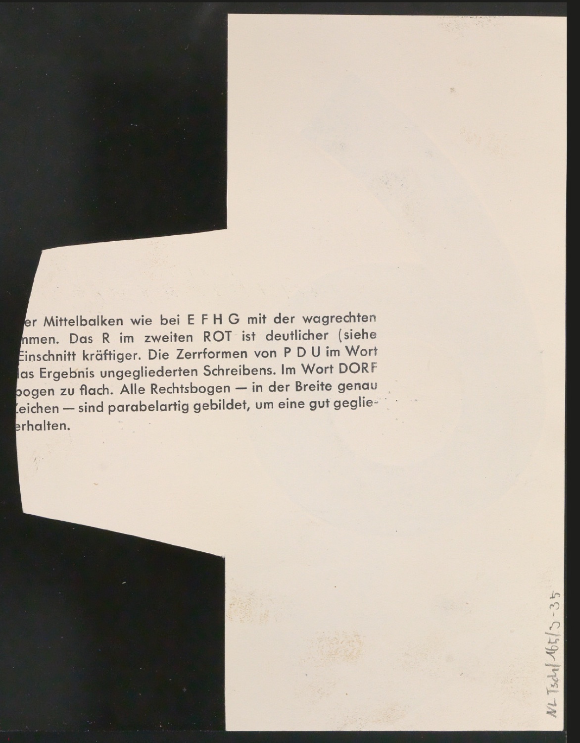 Entwurfszeichnungen Uhertype Dreiviertel Fette Grotesk — Blatt 82