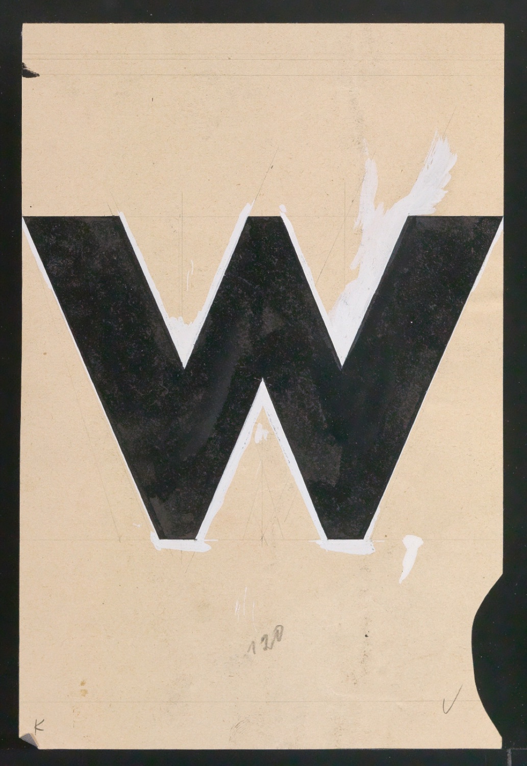 Entwurfszeichnungen Uhertype Dreiviertel Fette Grotesk — Blatt 85