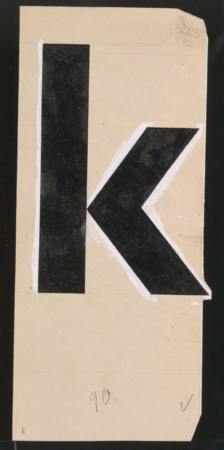Entwurfszeichnungen Uhertype Dreiviertel Fette Grotesk — Blatt 101